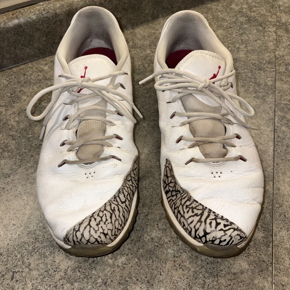 Jordan ADG White Cement Men's Spikeless Golf Shoes Size 12 AR7995-100 (READ)